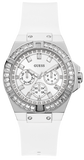 Guess GW0118L3 Venus Diamonds Women's Watch – White Dial & White Rubber Strap