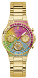 Guess GW0258L1 Sugarrush Women's Watch – Multicolor Dial & Gold Steel Strap