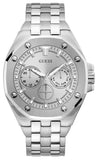Guess U0377G1 Analog Quartz Men's Watch – Silver Dial & Silver Steel Bracelet