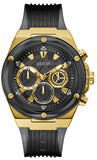 Guess GW0425G1 Poseidon Chronograph Men’s Watch – Black Dial & Black Silicone Strap