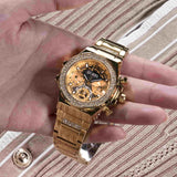 Guess GW0552L2 Fusion Chronograph Women’s Watch – Gold Dial & Gold Steel Strap