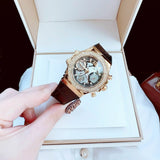 Guess GW0553L4 Fusion Chronograph Women’s Watch – Black Dial & Black Leather Strap