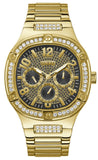 Guess GW0576G2 Duke Men's Watch – Gold Dial & Gold Steel Strap with Glitz Crystals