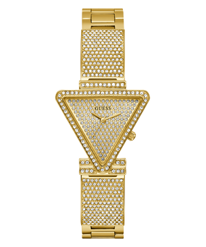 Guess Fame Crystals Gold Dial Gold Steel Strap Watch For Women - GW0644L2