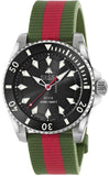 Gucci YA136349 Dive Automatic Men's Watch – Black Dial & Two-Tone Rubber Strap