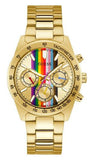 Guess Altitude Multifunction Gold Dial Gold Steel Strap Watch for Men - GW0434G1