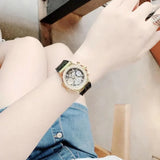 Guess GW0553L4 Fusion Chronograph Women’s Watch – Black Dial & Black Leather Strap