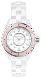 Chanel J12 H4466 Women's Quartz Ceramic Watch – White Dial with Diamond Details & Steel Bracelet