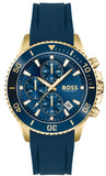 Hugo Boss 1513965 Admiral Quartz Men's Watch – Blue Dial & Blue Rubber Silicone Strap