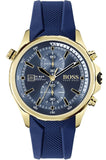 Hugo Boss 1513822 Globetrotter Men's Watch – Blue Dial & Blue Silicone Strap