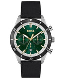Hugo Boss 1513936 Santiago Men's Watch – Green Dial & Black Nylon Strap