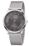 Calvin Klein K3M21124 Minimal Men's Watch – Grey Dial & Silver Mesh Strap