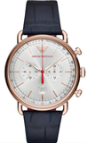 Emporio Armani AR11123 Aviator Men's Watch – Silver Dial & Blue Leather Strap