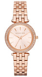 Michael Kors Darci Rose Gold Dial Rose Gold Steel Strap Watch for Women - MK3431