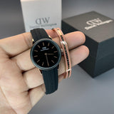 Daniel Wellington DW00100425 Iconic Motion Men's Watch – Black Dial & Black Rubber Strap