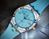 Maurice Lacroix AI6008 Aikon Automatic Men’s Watch – Sky Blue Dial & Silver Steel Strap