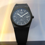 Tissot T137.907.97.201.00 PRX Powermatic 80 Men's Watch – Carbon Black Dial & Black Rubber Strap