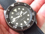 Seiko 5 Sports SRPD65K4 Automatic Men's Watch – Black Dial & Green Nylon Strap