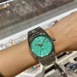 Tissot T137.207.11.091.01 PRX Powermatic 80 Men's Watch – Light Green Dial & Silver Steel Strap