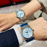 Tissot T137.207.11.351.00 PRX Powermatic 80 Men's Watch – Ice Blue Dial & Silver Steel Strap