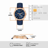 Men's Armani Exchange Banks Chronograph Watch AX1723 – Blue Dial & Blue Leather Strap