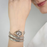 Just Cavalli Mesmerizing White Dial Two Tone Steel Strap Watch for Women - JC1L304M0075