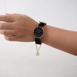 Daniel Wellington DW00100247 Petite Cornwall Women's Watch – Black Dial & Black Nylon Strap
