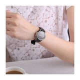 Calvin Klein Skirt Black Dial Black Leather Strap Watch for Women  - K2U231C1