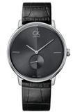 Calvin Klein Accent K2Y211C3 Men's Watch with Black Dial & Black Leather Strap