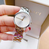 Calvin Klein K6E23146 Snake Women's Watch – Silver Dial & Silver Steel Strap