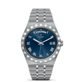 Tudor Royal Automatic Blue Dial Silver Steel Strap Watch for Men - M28600-0005