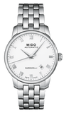 Mido M8600.4.26.1 Baroncelli II Automatic Men's Watch – White Dial & Silver Steel Strap