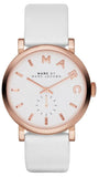 Marc Jacobs MBM1283 Baker Quartz Women’s Watch – White Dial & White Leather Strap
