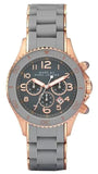 Marc Jacobs MBM2550 Rock Chronograph Women's Watch – Grey Dial & Grey Silicone Strap