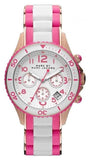 Marc Jacobs MBM2593 Rock Chronograph Women's Watch – White Dial & Two Tone Silicone Strap