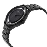 Marc Jacobs Tether Transparent Black Dial Black Steel Strap Watch for Women - MBM3415