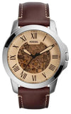 Fossil ME3122 Grant Chronograph Men's Watch – Cream Dial & Brown Leather Strap