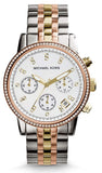 Michael Kors MK5650 Ritz Quartz Women's Watch – White Dial & Two-Tone Steel Bracelet