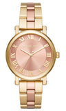 Michael Kors MK3586 Norie Quartz Women's Watch – Gold Dial & Two-Tone Steel Bracelet