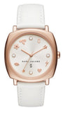 Marc Jacobs MJ8678 Mandy Quartz Women's Watch – White Dial & White Leather Strap