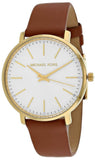 Michael Kors MK2740 Pyper Quartz Women's Watch – Silver Dial & Brown Leather Strap