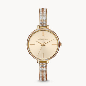 Michael Kors Jaryn Quartz Gold Dial Gold Steel Strap Watch For Women - MK3784