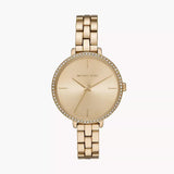 Michael Kors Charley Three-Hand Quartz Gold Dial Gold Steel Strap Watch for Women - MK4399