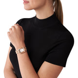 Michael Kors Emery Three-Hand Crystals Silver Dial Rose Gold Steel Strap Watch for Women - MK4641