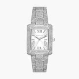 Michael Kors Emery Analog Crystals Silver Dial Silver Steel Strap Watch for Women - MK4648
