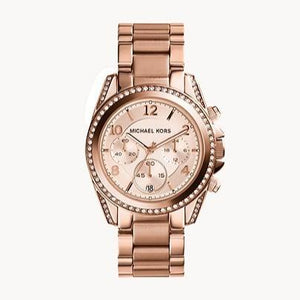 Michael Kors Blair Rose Gold Dial Rose Gold Steel Strap Watch for Women - MK5263