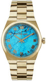 Michael Kors MK5894 Channing Quartz Women's Watch – Turquoise Dial & Gold Steel Bracelet