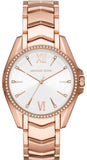 Michael Kors MK6694 Whitney Quartz Women's Watch – White Dial & Rose Gold Steel Bracelet