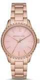 Michael Kors MK6848 Layton Three-Hand Women's Watch – Pink Dial & Rose Gold Steel Strap