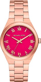 Michael Kors MK7462 Lennox Analog Quartz Women's Watch – Pink Dial & Rose Gold Steel Strap